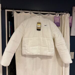 Nike Women's White Puffer Jacket